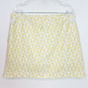 NIKE GOLF YELLOW WHITE PATTERN ATHLETIC GOLF TENNIS SKORT WOMENS SZ M